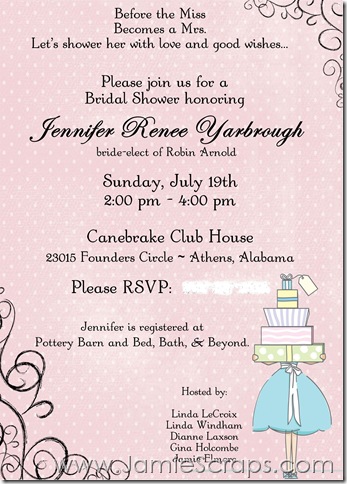 Bridal Shower Invitations - Edited