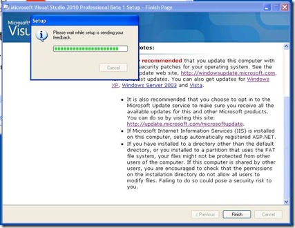 vs2010 install updates