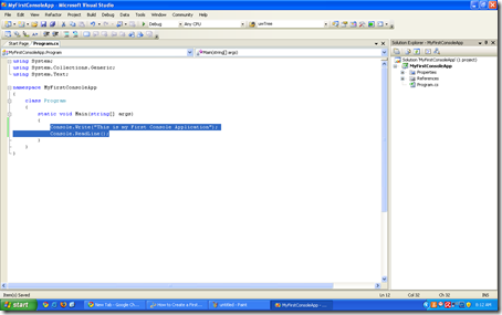 Write line of Code