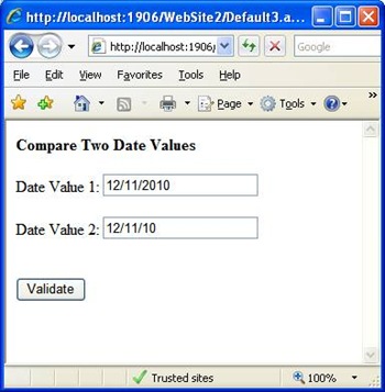 How to Compaire/Validate Two Double Values in ASP.NET | CompareValidator