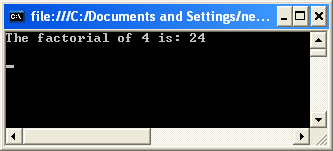 Factorial Number Program using For Loop in C#