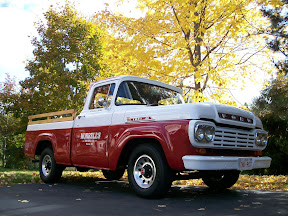 Aubrey Morrell's 1958 Ford F-100, Engine is a 1981 Ford 302 with an AOD transmission.