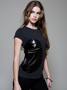 alex and chloe fashion minimalist tee shirt apparel top clothing streetwear pink white foil men women