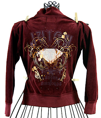 NWT JUICY COUTURE Girls Velour Zip-up Sweatshirt 7