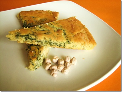 Farinata con fiori di zucchina
