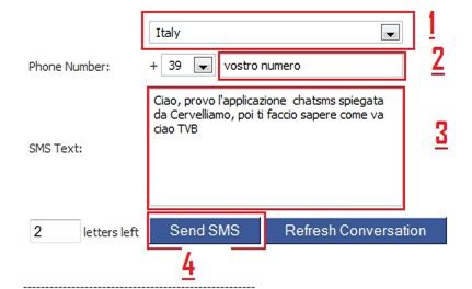 Composizione ChatSMS