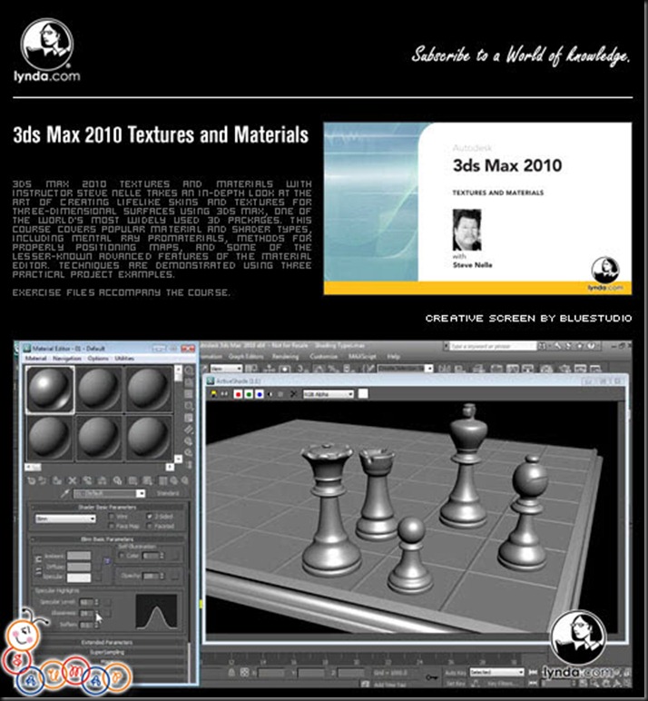Lynda 3ds Max 2010 Textures and Materials – free 3d max download