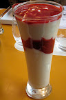 Fromage blanc de soja au coulis de framboise