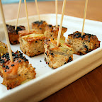 Petits cubes de frittata en brochette