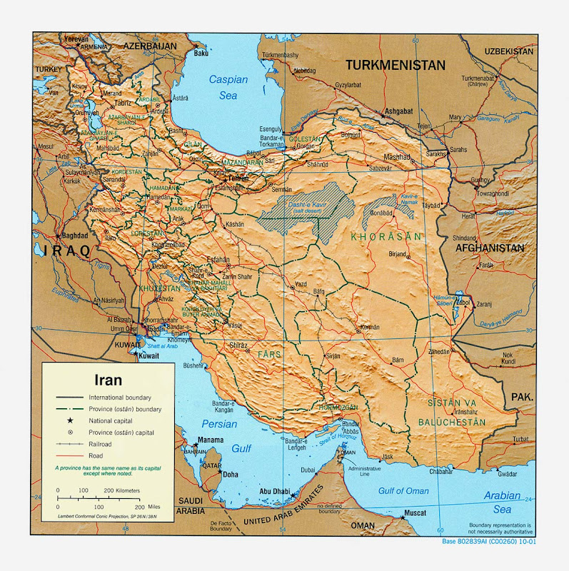 map of Iran