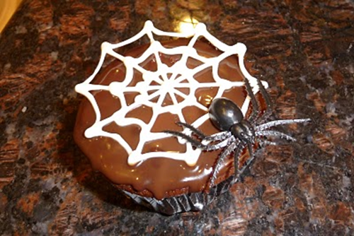 spider web cupcakes