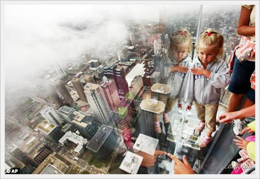 Glass Balcony of Sears Tower in Chicago