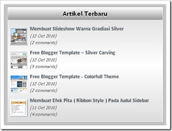 membuat widget artikel terbaru membuat widget artikel terbaru