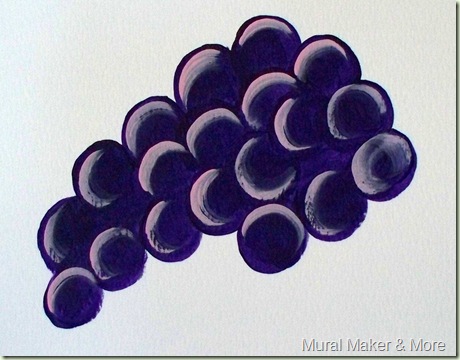 how to paint grapes