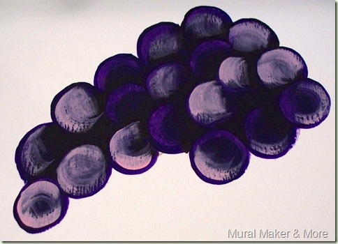 how to paint grapes