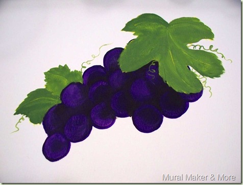how to paint grape leaves