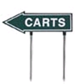golf cart directional sign