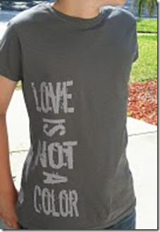 love is not a color tshirt