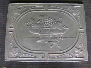 pewter backsplash medallion