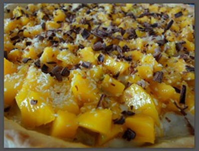 Macaron 4 ever Tarte mangue, coco, passion, choco blanc et amande2 Macaron 4 ever Tarte mangue, coco, passion, choco blanc et amande2