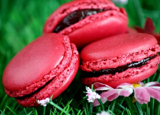 macarons cerise