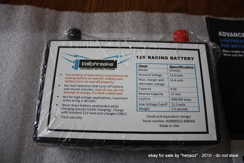 FS Voltphreaks UltraLight 3.7lb Lithium Battery Brand New Unopened