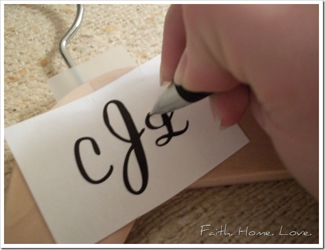 Personalized Hanger DIY Project as seen on Hill City Bride Virginia Wedding Blog