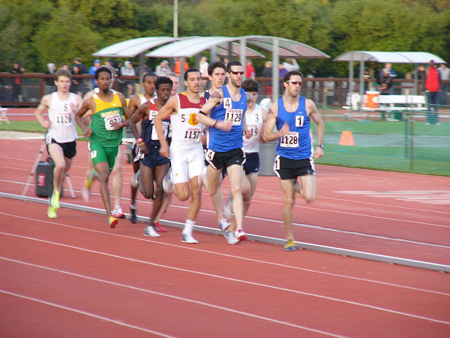 Runners in the mens 1500 meters at the Stanford Invitational, March 26, 2010