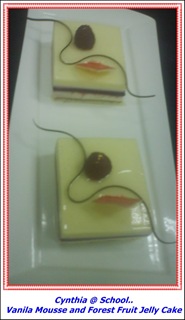 vanilla mousse with Forest Fruit Jelly Cake