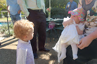 Abby checks out Baby Emma