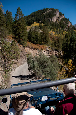 in the jeep