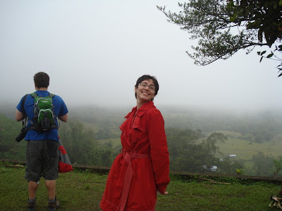 This entire day was a tour of the area around Volcano Arenal.  That morning, we hiked around the national forest.  Again, you just have to imagine there is a volcano in the background.  This process was made significantly easier for us once the guide informed us that the "thunder" we were hearing in the background was actually the impact of house-sized volcanic rocks bouncing down the side of the volcano.  Whoa!