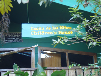 The morning after ziplining, we went for a stroll through the Children's Rainforest -- a rainforest in Monteverde, Costa Rica that has been preserved entirely through the efforts of school-children's fundraising. It's a dry rainforest, so it felt much like deciduous forests in Maine. Incidentally, Monteverde in general is cool and dry. One side of the hill heats up in the afternoon sun while the rest of the place stays cool with the mountain winds. Either way, it's a nice dry climate.