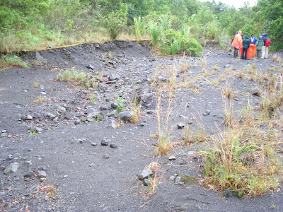 A crater left from the activity.