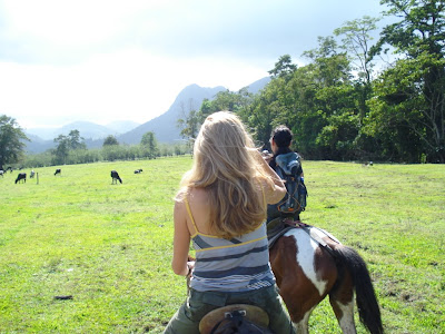 We even got to ride through a cow pasture!  Yeah!  It was a lot of fun.