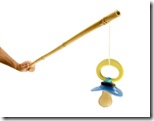 pacifier on a stick