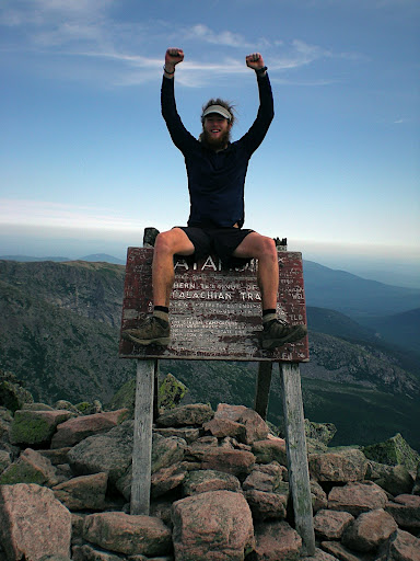 Matt on Katahdin at the end of the Appalachian Trail