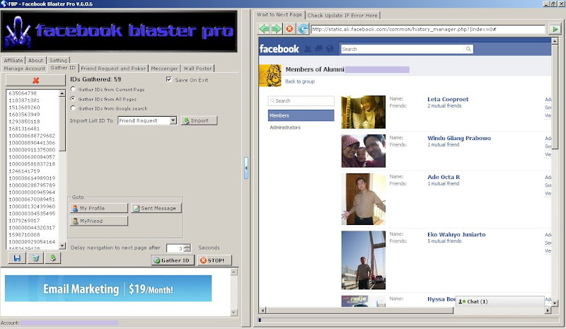 Facebook hacking software - Facebook Blaster