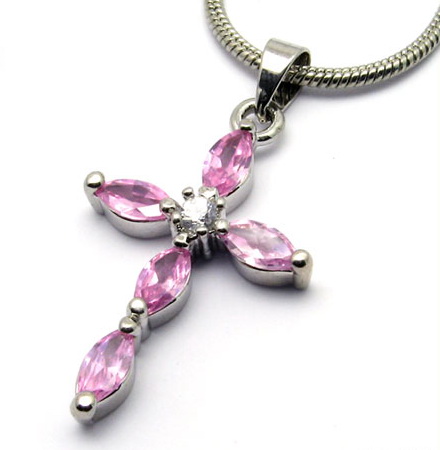 classic-cross-crystal-pendant-necklaces