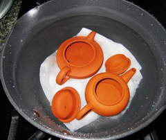 pots in boiling water