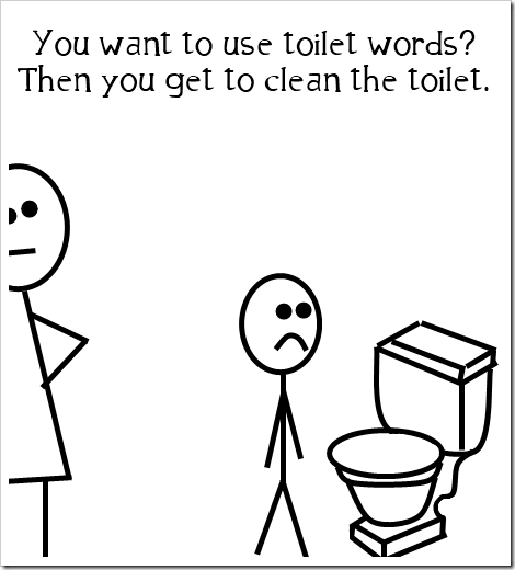 no toilet words allowed