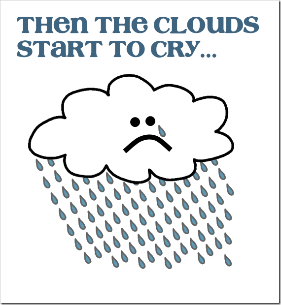 clouds start to cry
