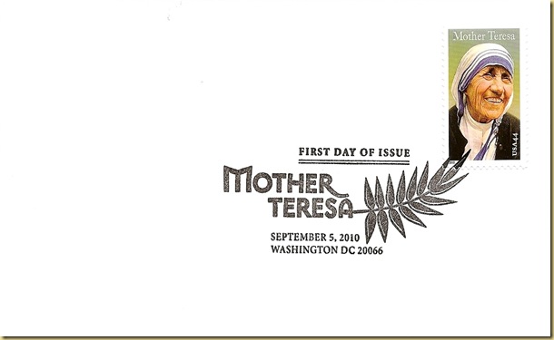 Mother Teresa_First Day Cover with cancellation