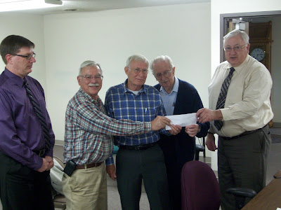 (Left to Right) WCSD Businesses Manager Jeff Dieleman, Brad Kiesey, Jack Kiesey, Everett K. Burham, and WCSD Supt. Dave Sextro (Left to Right) WCSD Businesses Manager Jeff Dieleman, Brad Kiesey, Jack Kiesey, Everett K. Burham, and WCSD Supt. Dave Sextro