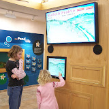 Photo caption:  The finished exhibit.  Annalisa Holz, daughter of county employee Pamela Holz, and Kyleigh Dolan, daughter of county employee Kathy Dolan, check out the new display.  (Courtesy of Washington County Conservation)
