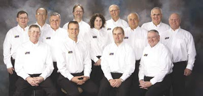 IRE Board Members Front Row: John Heisdorffer, Director, Mark Cobb, Vice President, Mark Muench, Director, Jim Hanshaw, Director. Middle Row: Tom Schroeder, Director, Ed Hershberger, Director, Pam Dunbar, Project Manager, Dick Gallagher, Secretary, Denny Mauser, Director. Back Row: Bill Horan, Director, Mike Bohannan, President, Bill Pim Treasurer, Warren Bush, Director. (http://www.iowarenewableenergy.com/about.htm)