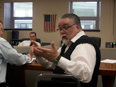 The DHS's Marc Baty turns to answer questions from members of the audience at the 4/13/10 Washington County Board of Supervisors Meeting (KCII NEWS) The DHS's Marc Baty turns to answer questions from members of the audience at the 4/13/10 Washington County Board of Supervisors Meeting (KCII NEWS)