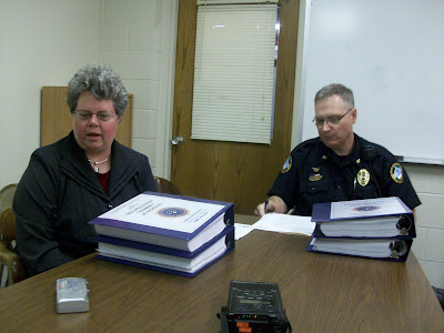 Washington County Attorney Barb Edmondson, and Washington Police Chief Greg Goodman answer questions about the Blankenship investigation Friday, April 16, 2010 (KCII NEWS)