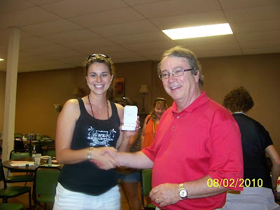 "Ladys Fun Day" Champion Stacy Flynn Pictured With Chamber Executive Director Tim Coffey.<br />
(Photo Courtesy Of The Washington Chamber Of Commerce)