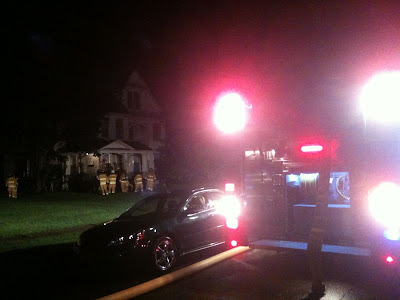 Washington Firefighters inspect 311 East Main Street after extinguishing a fire caused by lightning.<br />
(KCII's Chance Dorland)
